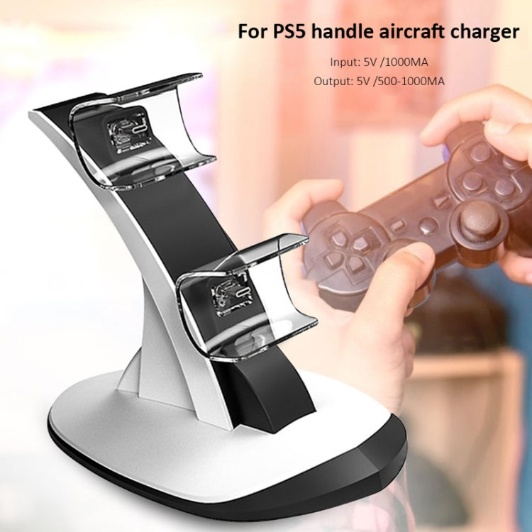 IPLAY HBP-314 Cargador de dos plazas con mango inalámbrico Bluetooth para PS5, HBP-314