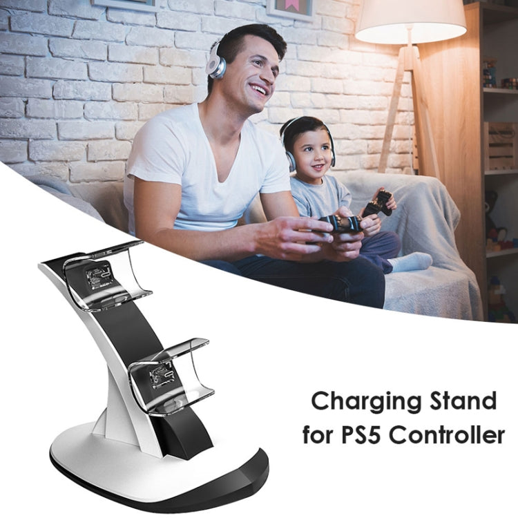 IPLAY HBP-314 Cargador de dos plazas con mango inalámbrico Bluetooth para PS5, HBP-314
