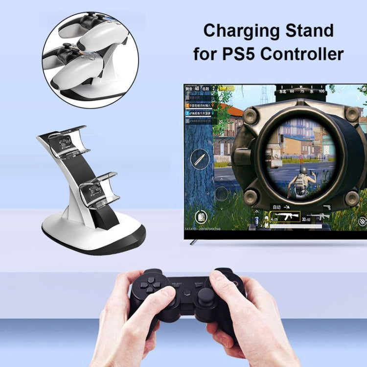 IPLAY HBP-314 Cargador de dos plazas con mango inalámbrico Bluetooth para PS5, HBP-314