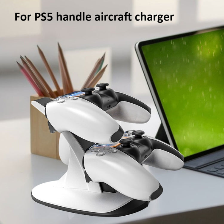 IPLAY HBP-314 Cargador de dos plazas con mango inalámbrico Bluetooth para PS5, HBP-314