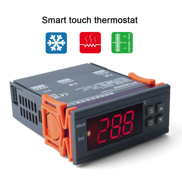MH-1210W Controlador de temperatura LCD digital Regulador de termostato termopar con termómetro de sensor, rango de temperatura: -50 a 110 grados Celsius, MH-1210W
