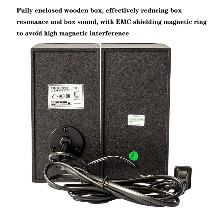 Edifier R18T Notebook Computadora de escritorio Mini altavoz Subwoofer pequeño, enchufe de EE. UU., R18T