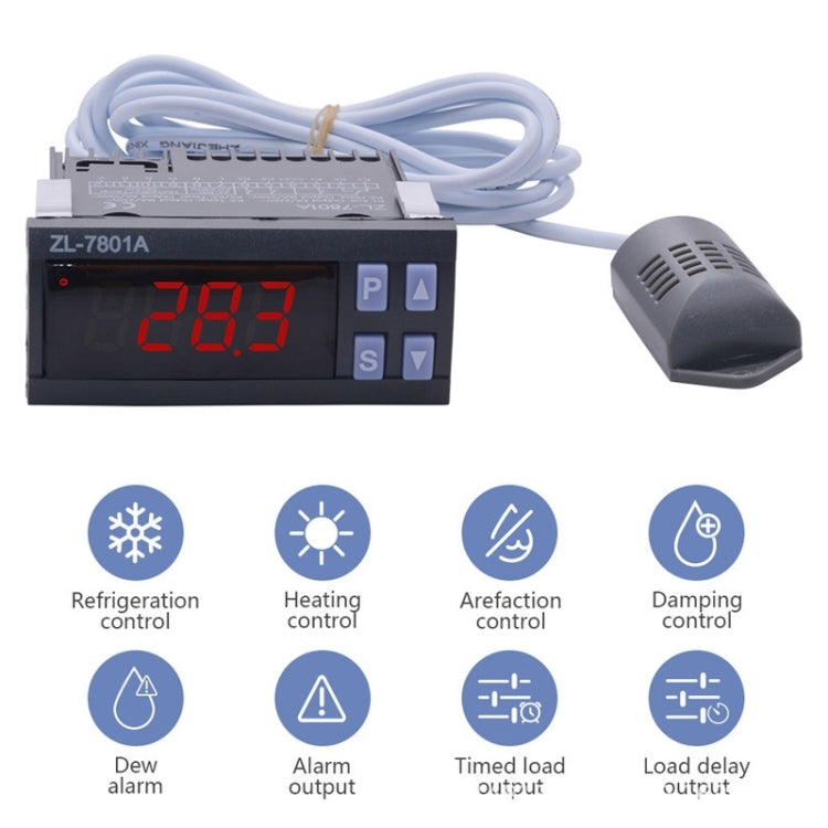 Conductor de temperatura y humedad inteligente de salida dual ZL-7801A Conductor automático de temperatura
