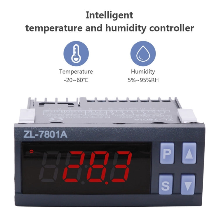 Conductor de temperatura y humedad inteligente de salida dual ZL-7801A Conductor automático de temperatura