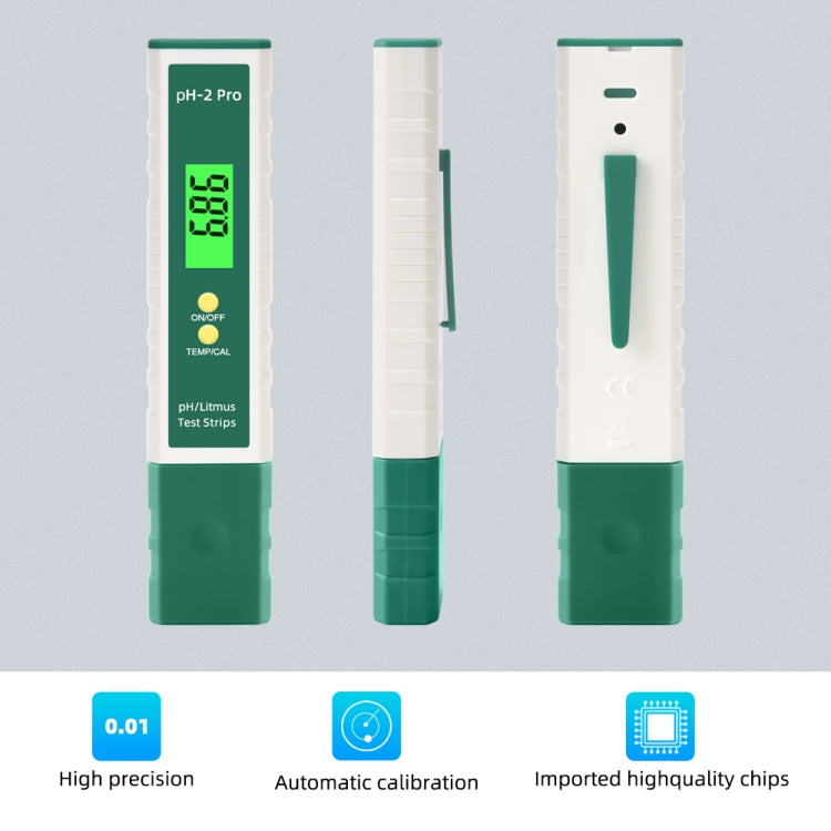 PH-2 Pro Litmus Tester Papel de prueba de tornasol Cambio de color Medidor de PH Medidor de calidad del agua