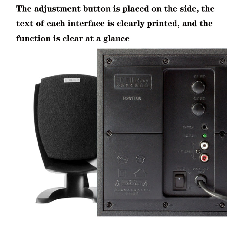 Edifier R201T06 Altavoces multimedia para computadora, enchufe de EE. UU., R201T06 White, R201T06 Black