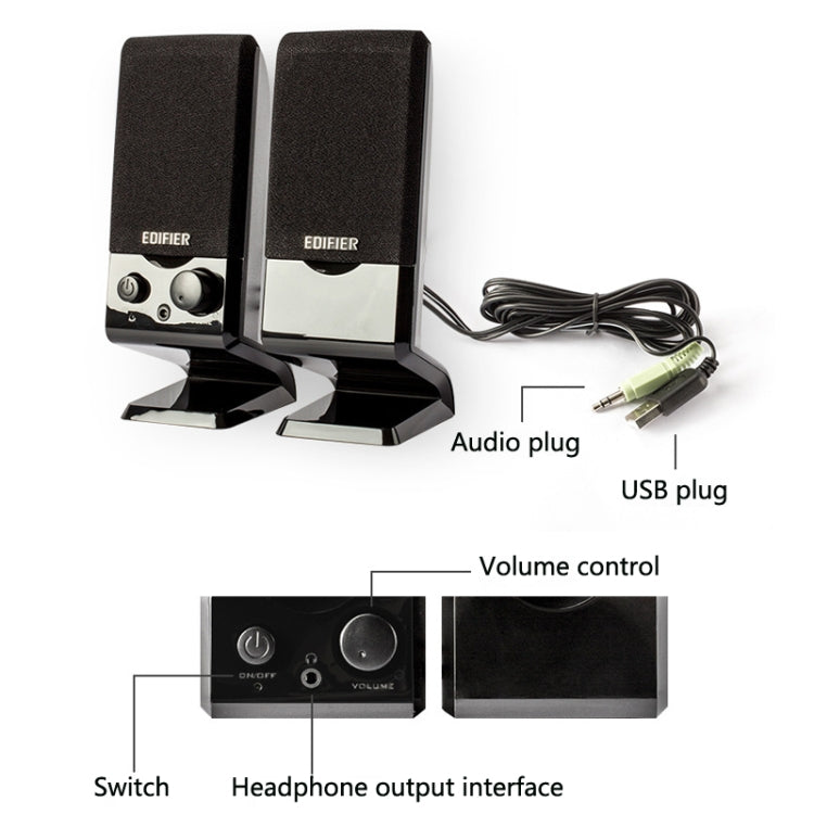 Altavoz portátil Edifier R10U Mini USB, R10U Black