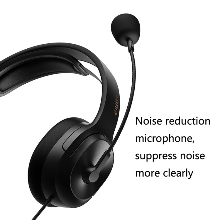 Edifier USB K5000 Auriculares de examen simulado Clase en línea Educación Auriculares de entrenamiento oral, Longitud del cable: 2,8 m, K5000