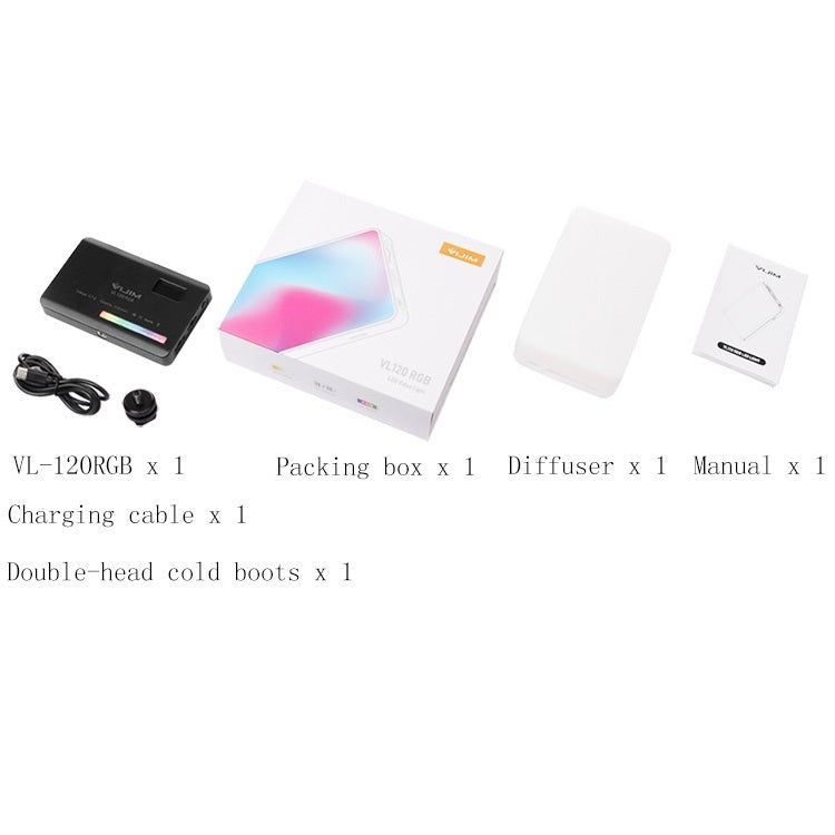 Ulanzi VL120 RGB a todo color RGB SLR cámara fotografía foto en vivo vídeo pequeña luz, VL120 RGB