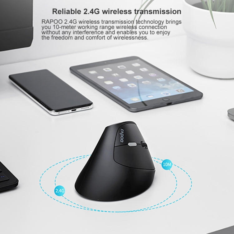 Ratón vertical silencioso inalámbrico ergonómico Rapoo MV20