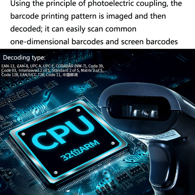Escáner de código de barras inalámbrico NETUM H3, escáner de cajero de supermercado de luz roja con cargador, especificación:, One-dimensional, Two-dimensional
