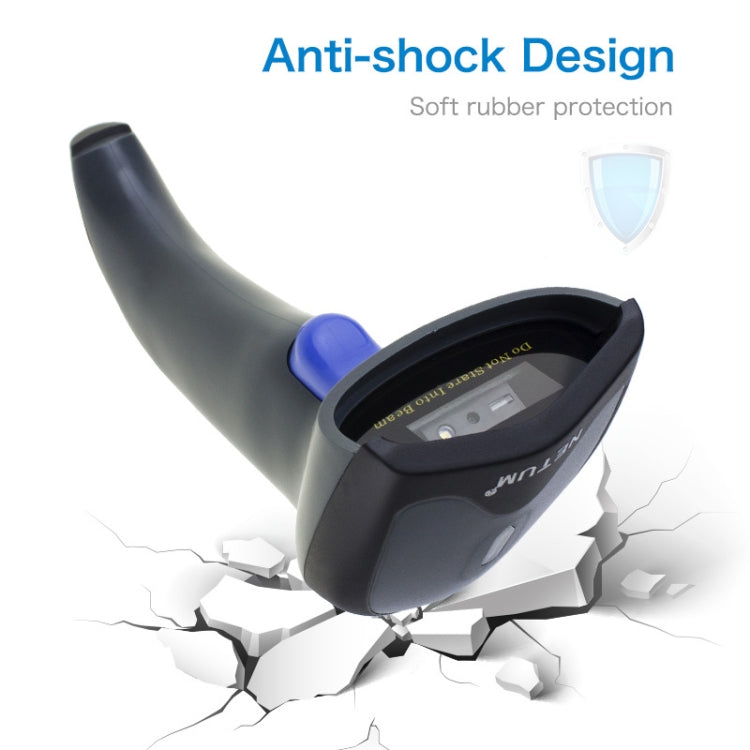 Escáner Bluetooth inalámbrico de código QR de código de barras de alta precisión NETUM, Wired, Wireless, Bluetooth + 2.4G + Wired