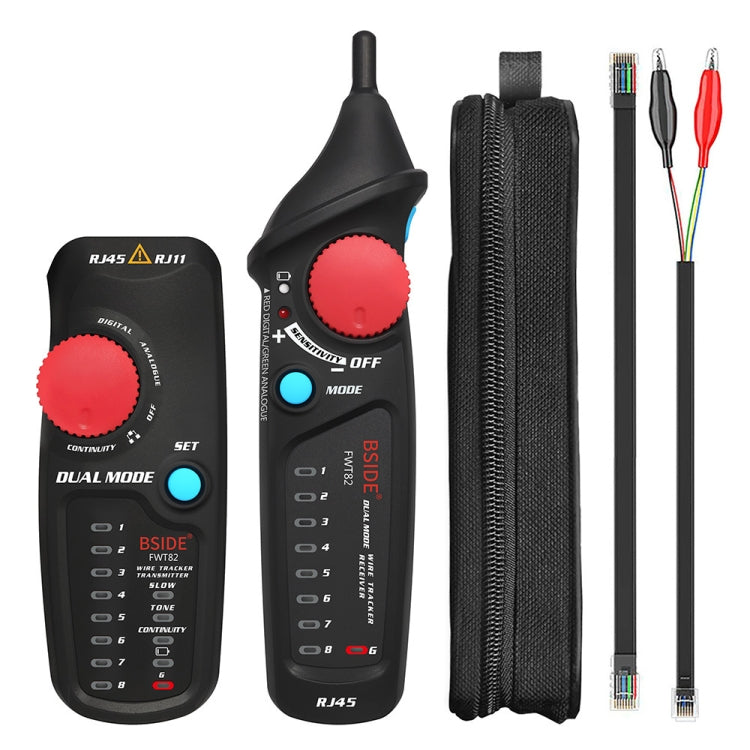 BSIDE FWT82 Rastreador de cables de red con buscador de líneas inteligente antiinterferencias de modo dual analógico y digital