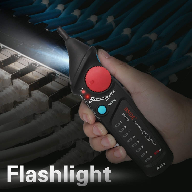 BSIDE FWT82 Rastreador de cables de red con buscador de líneas inteligente antiinterferencias de modo dual analógico y digital