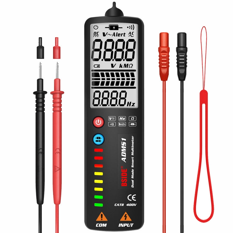 BSIDE Dual-Mode Smart Pantalla grande Multímetro Pluma eléctrica Detector de voltaje portátil, ADMS1, ADMS1CL