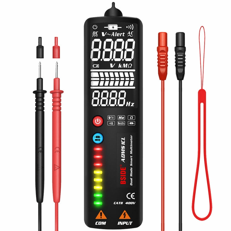 BSIDE Dual-Mode Smart Pantalla grande Multímetro Pluma eléctrica Detector de voltaje portátil, ADMS1, ADMS1CL