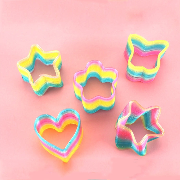 10 PCS Glitter Transparente Rainbow Circle Polygon Spring Rainbow Circle, Entrega de estilo Ramdom, Glitter Transparent Rainbow Circle