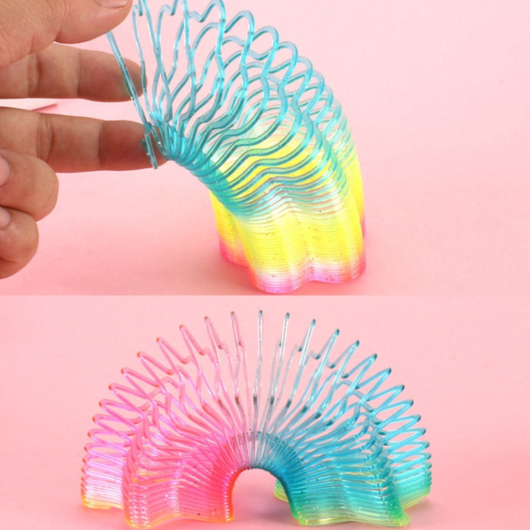 10 PCS Glitter Transparente Rainbow Circle Polygon Spring Rainbow Circle, Entrega de estilo Ramdom, Glitter Transparent Rainbow Circle