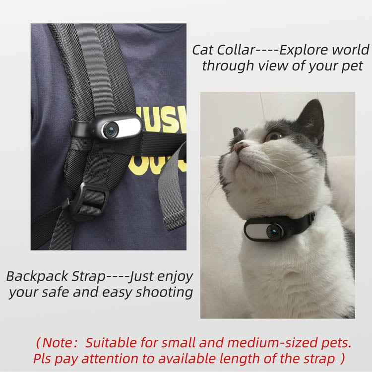Sunnylife IST-Q9335 correa de cámara funda protectora de silicona pulsera Palma mochila correa de bicicleta Collar de gato para Insta360 GO2, For Insta360 GO2
