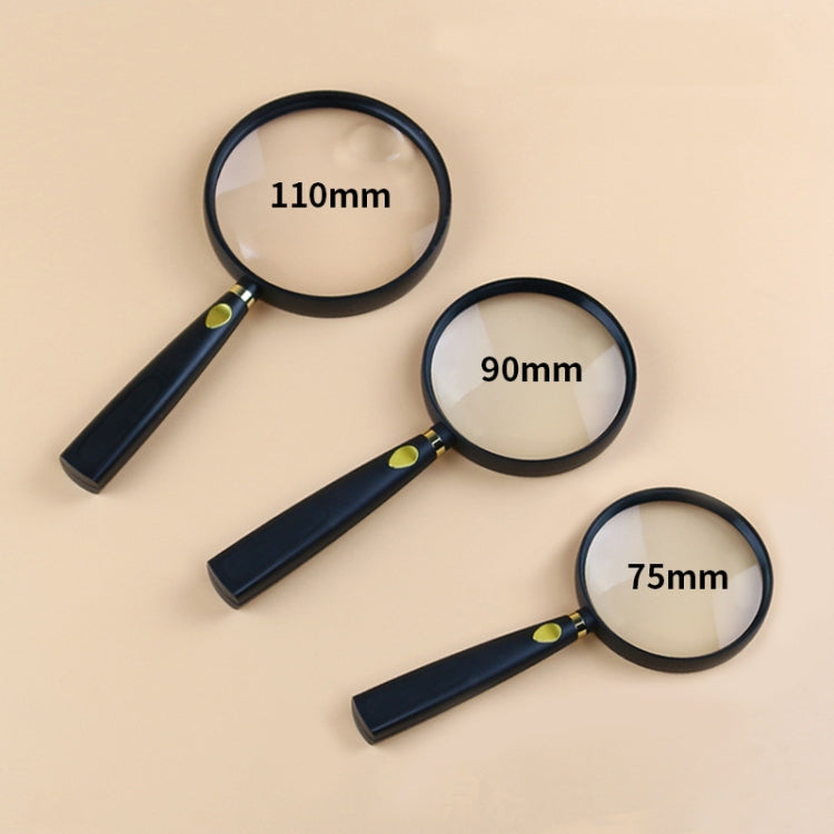 2 PCS Niños Educación científica Ancianos Lectura Lupa de mano, 2pcs(75mm), 2pcs(110mm), 2pcs(90mm)