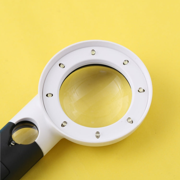 CH55-8L de mano con lupa con lámpara LED, lente doble, lupa portátil 7 veces/20 veces, CH55-8L