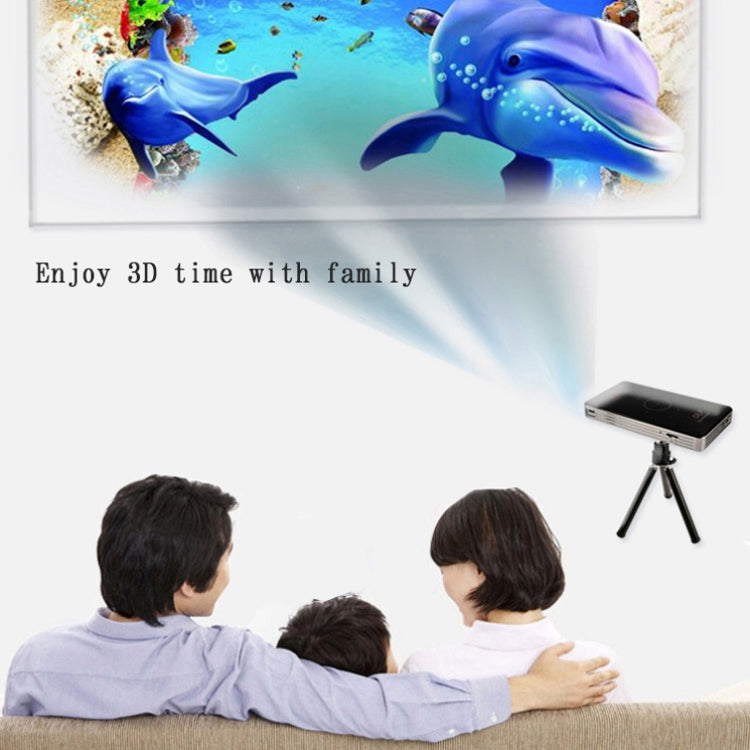 C6 1G + 8G Sistema Android Inteligente DLP HD Mini proyector Proyector de teléfono móvil portátil para el hogar,, US Plug  (Black), EU Plug (Black), UK Plug (Black), AU Plug (Black), US Plug (White), EU Plug (White), UK Plug (White), AU Plug (White)