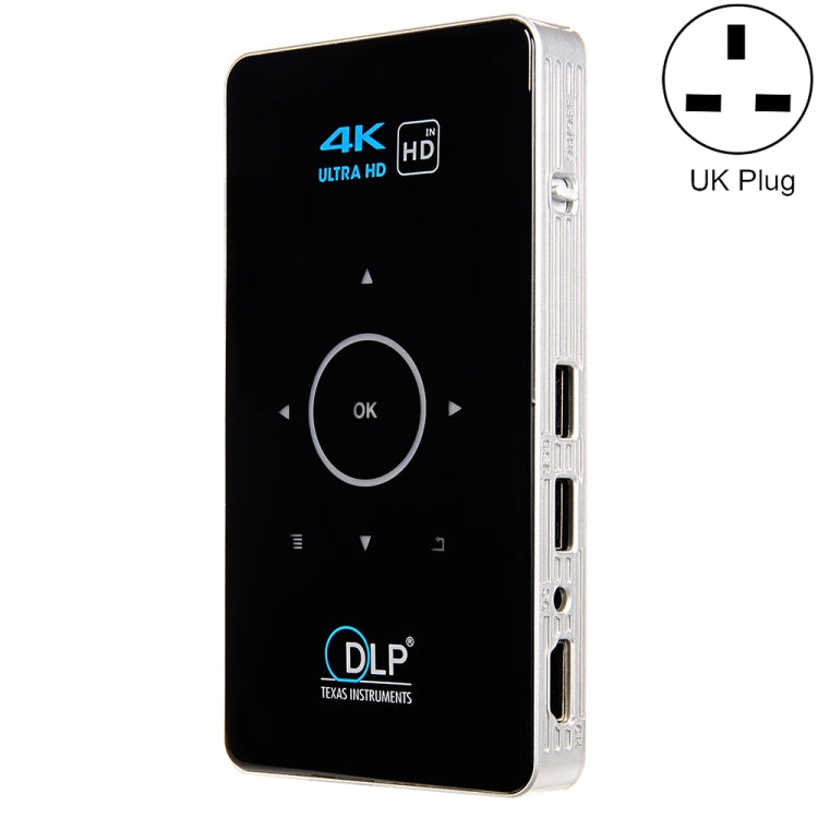 C6 1G + 8G Sistema Android Inteligente DLP HD Mini proyector Proyector de teléfono móvil portátil para el hogar,, US Plug  (Black), EU Plug (Black), UK Plug (Black), AU Plug (Black), US Plug (White), EU Plug (White), UK Plug (White), AU Plug (White)