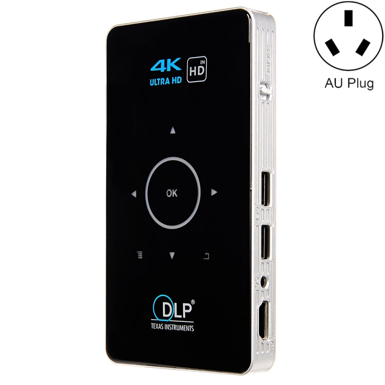 C6 1G + 8G Sistema Android Inteligente DLP HD Mini proyector Proyector de teléfono móvil portátil para el hogar,, US Plug  (Black), EU Plug (Black), UK Plug (Black), AU Plug (Black), US Plug (White), EU Plug (White), UK Plug (White), AU Plug (White)