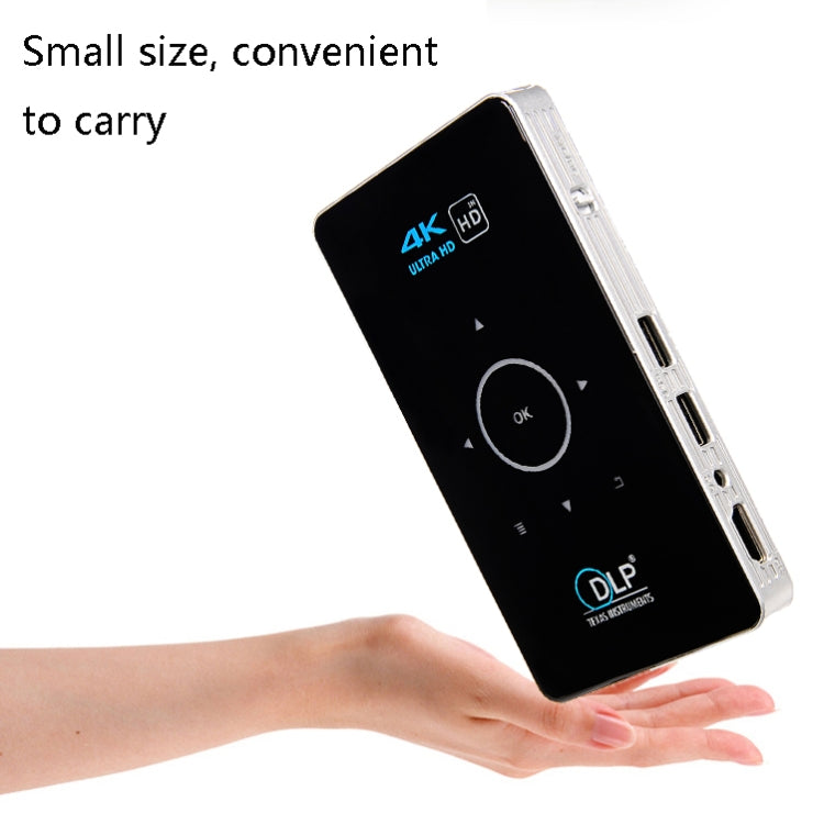 C6 2G + 16G Android Smart DLP HD Proyector Mini proyector inalámbrico,, US Plug (Black), EU Plug (Black), UK Plug (Black), AU Plug (Black), US Plug (White), EU Plug (White), UK Plug (White), AU Plug (White)