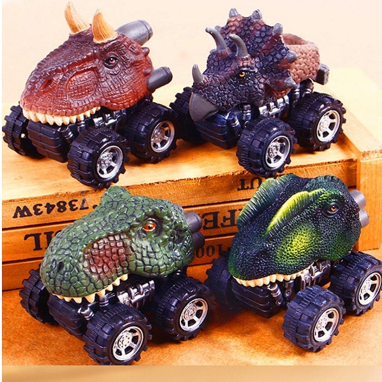 3 piezas de regalo para niños, modelo de coche de juguete de dinosaurio, Mini coche de juguete extraíble