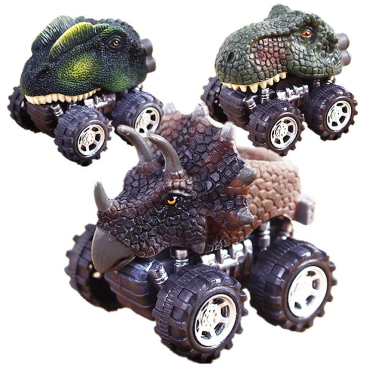 3 piezas de regalo para niños, modelo de coche de juguete de dinosaurio, Mini coche de juguete extraíble