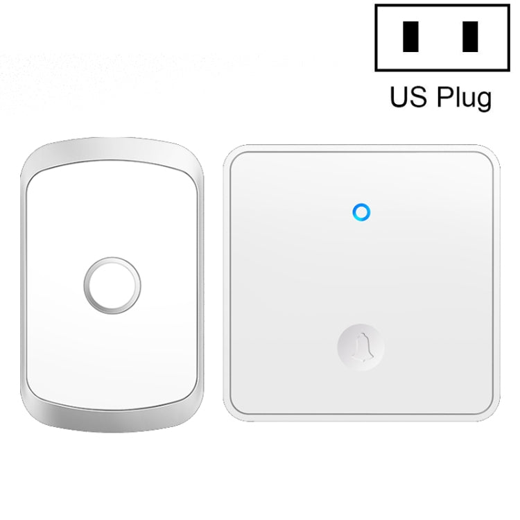 CACAZI FA50 1 Por 1 Pulsador Autogenerador Timbre Inalámbrico, US Plug, EU Plug, UK Plug, AU Plug