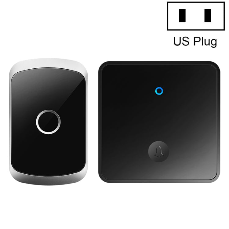 CACAZI FA50 1 Por 1 Pulsador Autogenerador Timbre Inalámbrico, US Plug, EU Plug, UK Plug, AU Plug