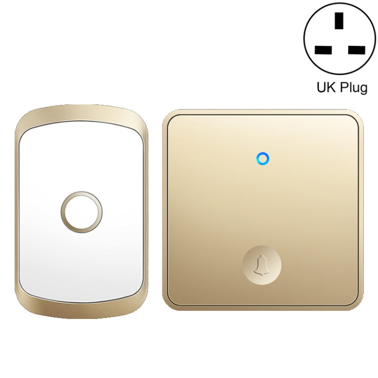 CACAZI FA50 1 Por 1 Pulsador Autogenerador Timbre Inalámbrico, US Plug, EU Plug, UK Plug, AU Plug