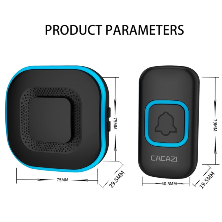 Timbre musical inalámbrico CACAZI V028F sin batería, US Plug, EU Plug, UK Plug