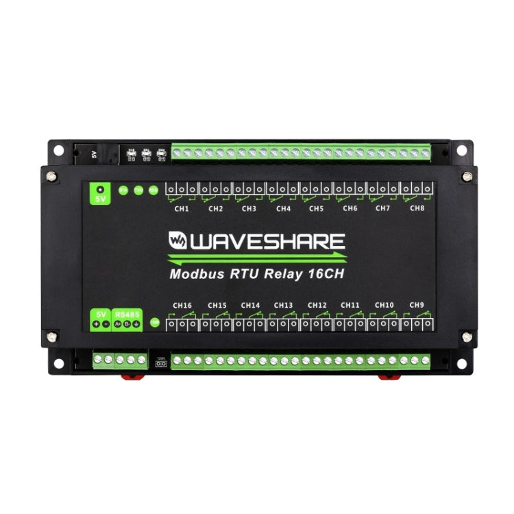 Módulo de relé Waveshare 24921 Modbus RTU de 16 canales, interfaz RS485, con múltiples circuitos de protección de aislamiento, 24921
