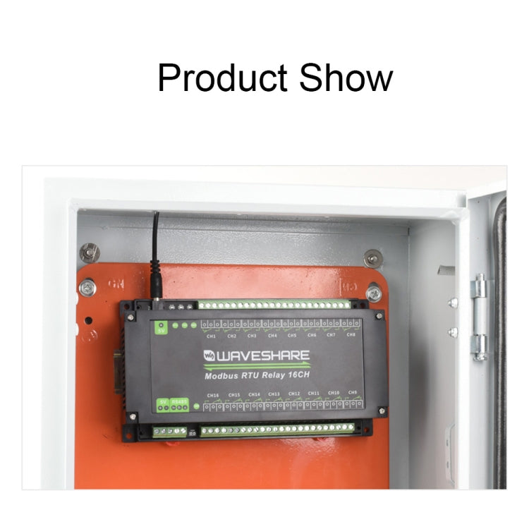 Módulo de relé Waveshare 24921 Modbus RTU de 16 canales, interfaz RS485, con múltiples circuitos de protección de aislamiento, 24921