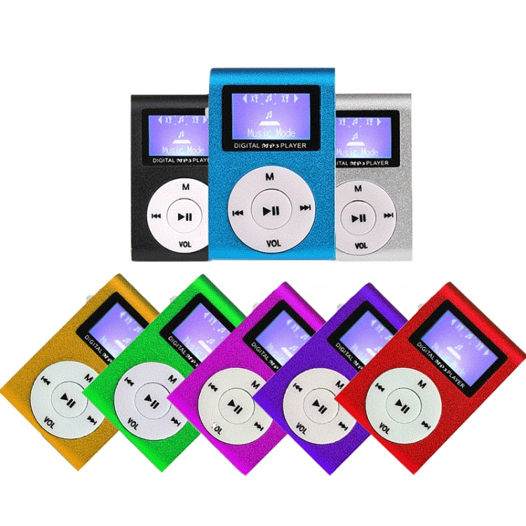 Mini reproductor de música MP3 de metal Lavalier con pantalla, With 512M Memory Card