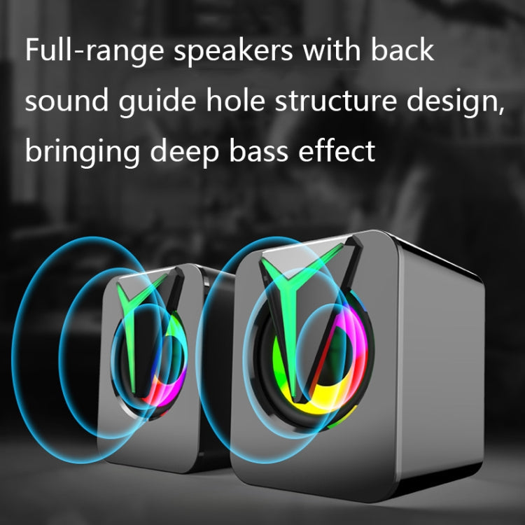 Altavoz de computadora de escritorio con iluminación colorida RGB FT-25-1
