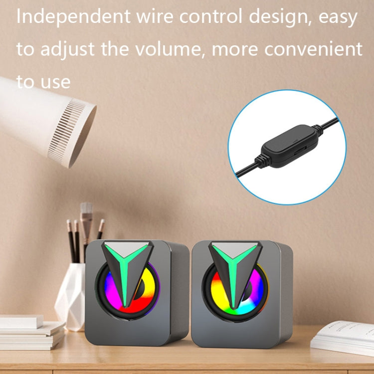 Altavoz de computadora de escritorio con iluminación colorida RGB FT-25-1