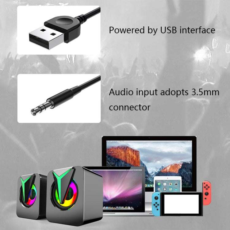 Altavoz de computadora de escritorio con iluminación colorida RGB FT-25-1