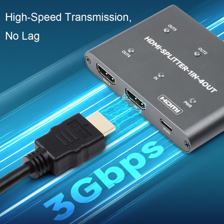 Divisor HDMI Waveshare 23738 4K, 1 entrada y 4 salidas, comparte una fuente HDMI, 23738