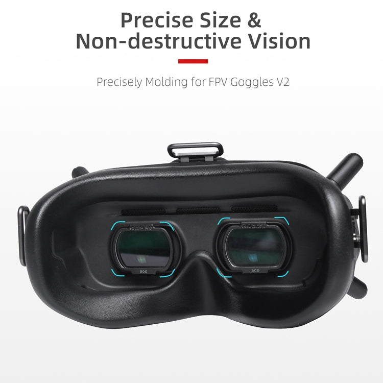 Sunnylife FV-Q9334 2 PCS Lente de miopía Lente asférica correctiva miope para gafas DJI FPV V2, 100 Degree, 150 Degree, 200 Degree, 250 Degree, 300 Degree, 350 Degree, 400 Degree, 450 Degree, 500 Degree, 550 Degree, 600 Degree, 700 Degree, 800 Degree