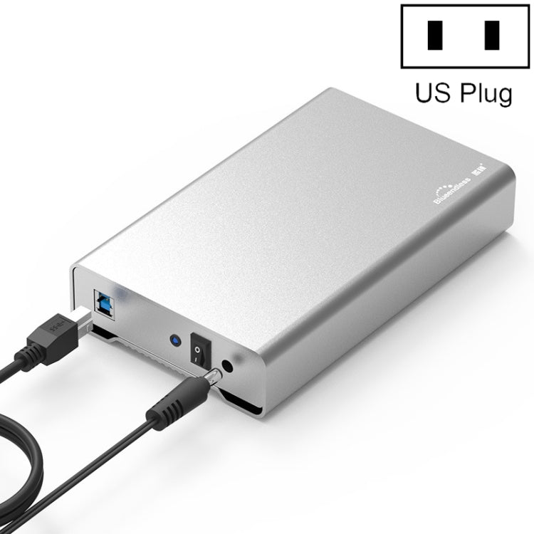 Blueendless U35Q Caja de disco duro móvil de metal completo de 3,5 pulgadas Tipo-C / Usb3.0 SATA Serial Desktop PC Caja de disco duro externo, US Plug (USB 3.0 ), EU Plug (USB 3.0 ), UK Plug (USB 3.0 ), AU Plug (USB 3.0 ), US Plug (TYPE-C)             ...
