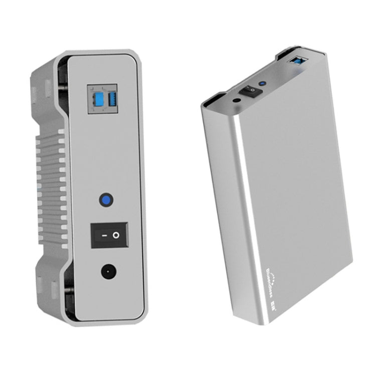 Blueendless U35Q Caja de disco duro móvil de metal completo de 3,5 pulgadas Tipo-C / Usb3.0 SATA Serial Desktop PC Caja de disco duro externo, US Plug (USB 3.0 ), EU Plug (USB 3.0 ), UK Plug (USB 3.0 ), AU Plug (USB 3.0 ), US Plug (TYPE-C)             ...
