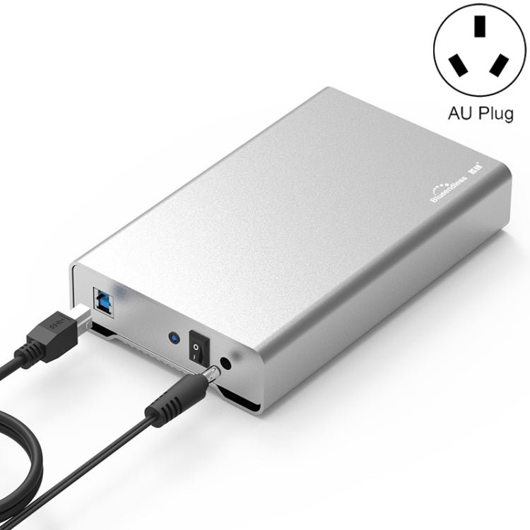 Blueendless U35Q Caja de disco duro móvil de metal completo de 3,5 pulgadas Tipo-C / Usb3.0 SATA Serial Desktop PC Caja de disco duro externo, US Plug (USB 3.0 ), EU Plug (USB 3.0 ), UK Plug (USB 3.0 ), AU Plug (USB 3.0 ), US Plug (TYPE-C)             ...