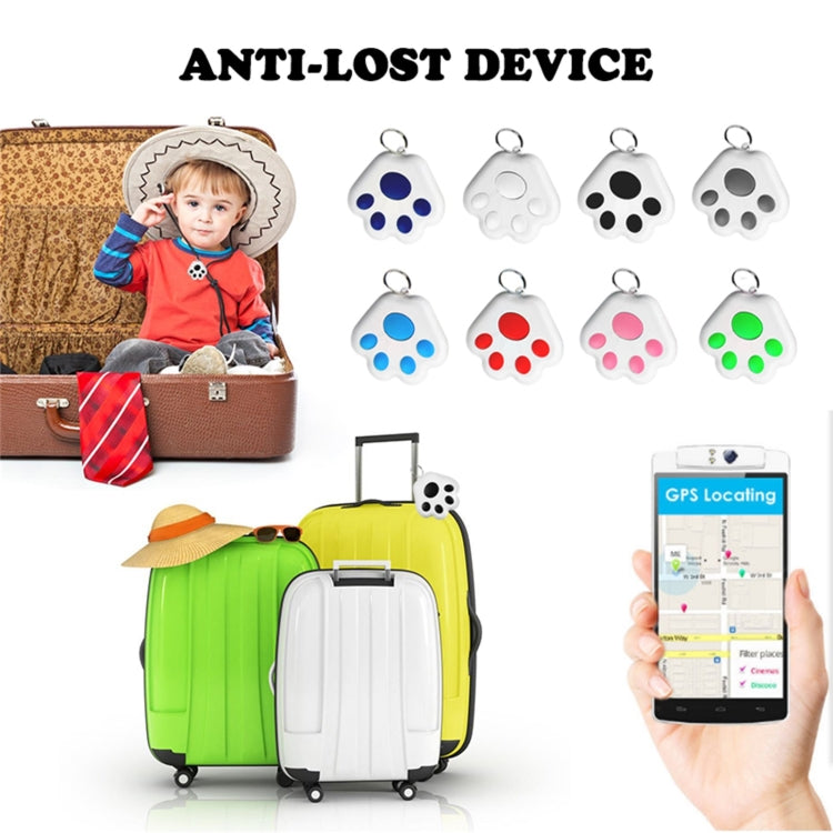 2 uds HYC-09 pata de perro Bluetooth dispositivo antipérdida localizador de seguimiento de mascotas llavero búsqueda inteligente alarma bidireccional, Dog Paw Black, Dog Paw White, Dog Paw Light Blue, Dog Paw Green, Dog Paw Pink, Dog Paw Red           ...