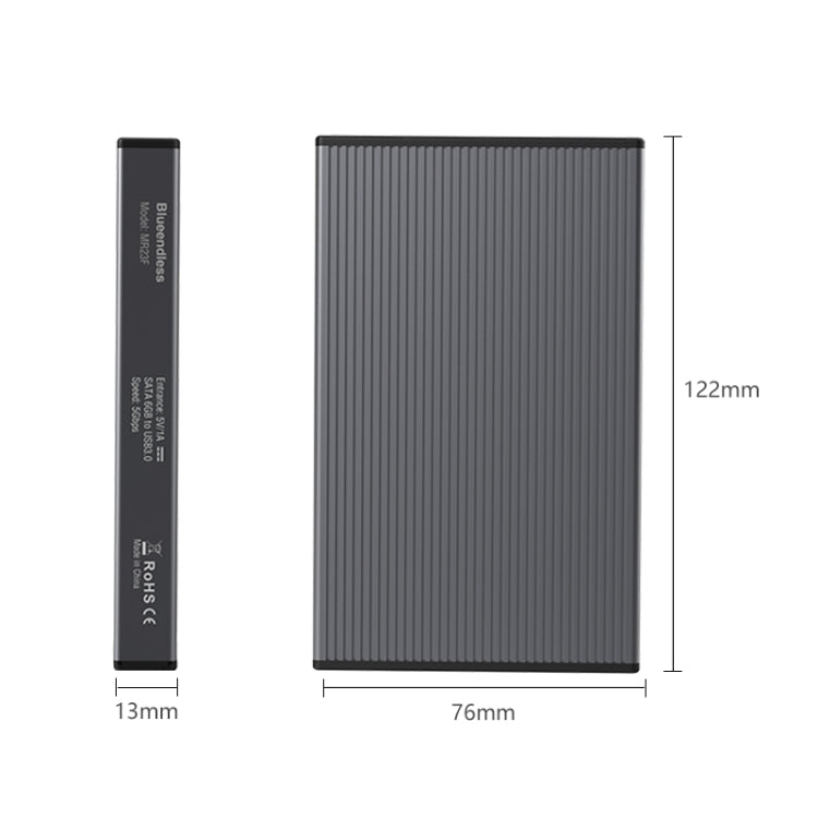 Blueendless Caja de disco duro móvil de 2,5 pulgadas Puerto serie SATA USB3.0 Herramienta gratuita SSD, Estilo:, MR23F -A Port, MR23F-C Port, MR23G -A Port, MR23G-C Port