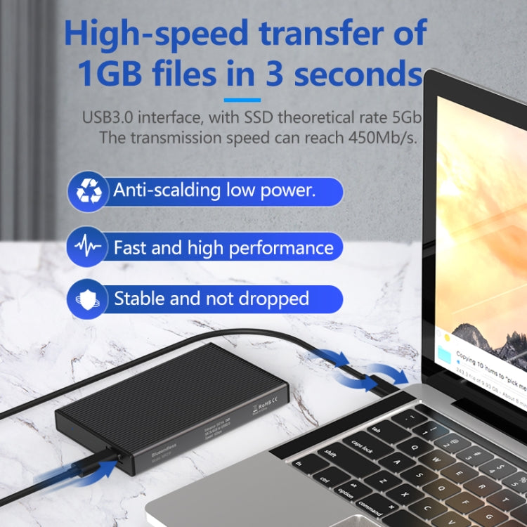 Blueendless Caja de disco duro móvil de 2,5 pulgadas Puerto serie SATA USB3.0 Herramienta gratuita SSD, Estilo:, MR23F -A Port, MR23F-C Port, MR23G -A Port, MR23G-C Port