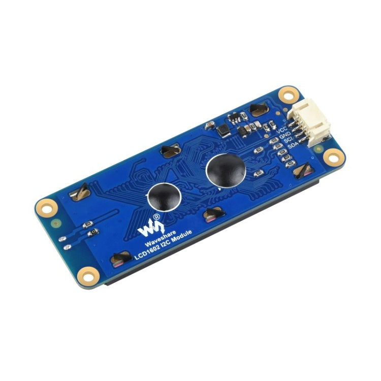 Módulo Waveshare 23991 LCD1602 I2C, blanco con fondo azul, 16x2 caracteres, 3,3 V/5 V, 23991